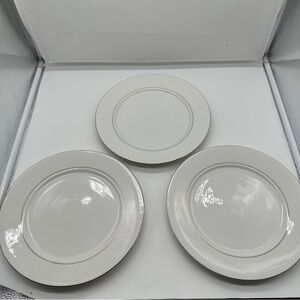 Set of 3 China Classic Gold Dinner Plate Plates 215 10 1/2"